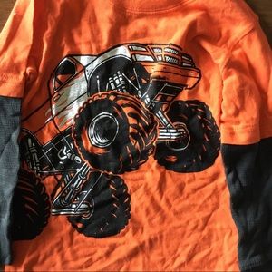 Jumping beans orange monster truck shirt